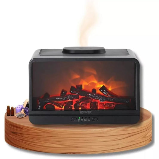 300ml USB Air Humidifier & Aroma Diffuser – Simulated Flame, Aromatherapy and Relaxation